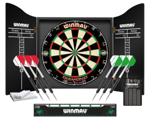 Jeu de fléchettes Winmau : Armoire + cible + fléchettes à 59,99€
