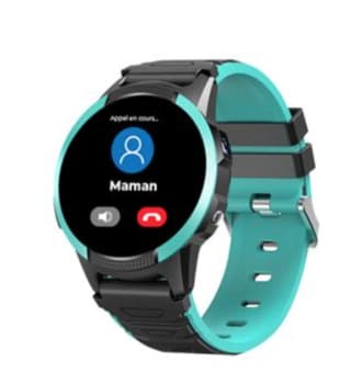 Montre connectée enfant SaveFamily Slim GPS avec bracelet noir et vert à 89,99€