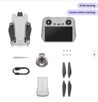 DJI Mini 3 + RC Smart Controller + gratis online training voor €299 bij cameranu