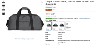 Eastpak Station+ reistas voor €31,49 bij Amazon