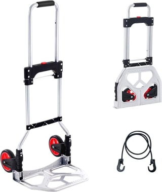 VEVOR Carretilla de Mano Plegable de Aluminio 80 kg por 24,81€ en Amazon