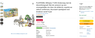 Playmobil Wildlife Zebra voor €13,67