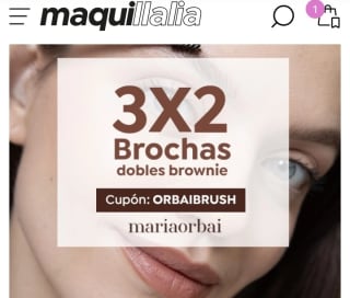 3×2 Brochas Dobles Brownie de Maria Orbai.