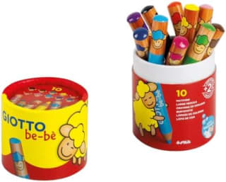 GIOTTO be-bè Súper lápices de colores 7mm (bote 10) por 8,35€ en Amazon