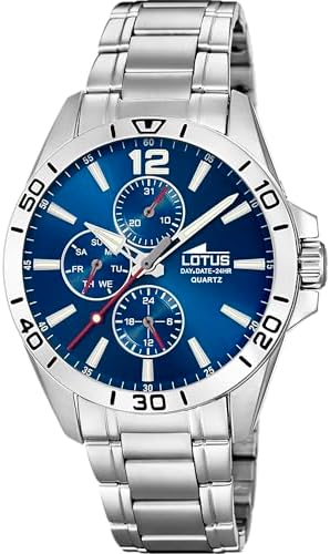 LOTUS Reloj Hombre Analógico de Acero Inoxidable 316l Plateado por 59.95€