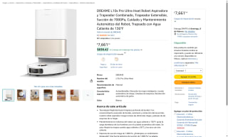 Aspiradora Robot DREAME L10s Pro Ultra Heat por $7,661 | Amazon