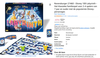 Ravensburger Labyrinth Disney 100 Jaar - Bordspel voor €22,16 bij Amazon