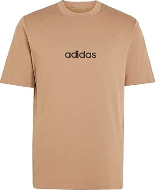 adidas Essentials Linear Single Jersey Tee Khaki/Black sizes S, M and L - also avail