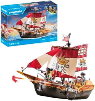 PLAYMOBIL Pirates 71418 Piratenschip voor €28,87 bij Amazon