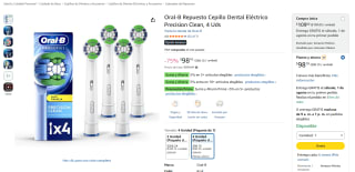 Cabezales Oral-B Precision Clean 4 uds por $109 | Oferta Amazon