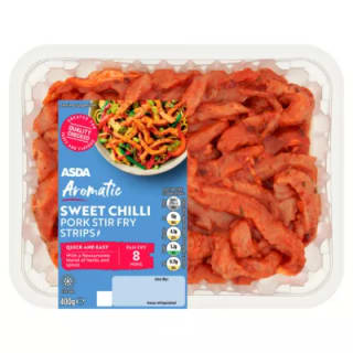 ASDA Sweet Chilli Pork Stir Fry Strips 400g for £2.26 Grocery Deal
