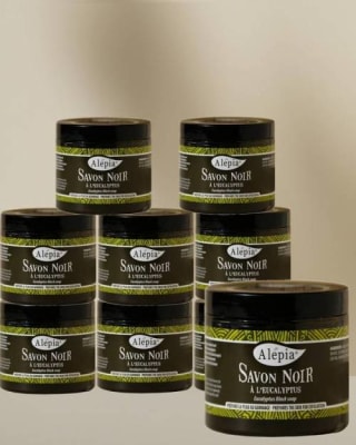 9 savons noir a l’eucalyptus à 17,40€