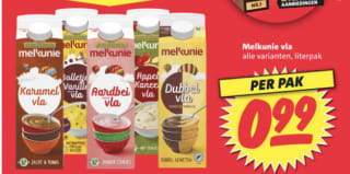 Alle Melkunie vla per pak voor €0.99 bij Nettorama