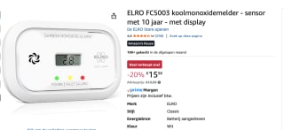 ELRO FC5003 Koolmonoxidemelder met 10-jarige sensor voor €15,98 bij Amazon