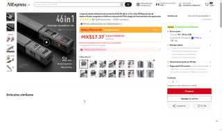 Destornillador 8 en 1 44 puntas por $200 | AliExpress