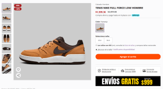 Tenis Nike Full Force Low Hombre por $1,599 | DPStreet