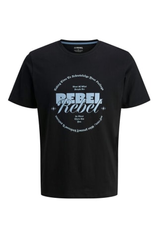 JJ REBEL Camiseta regular fit de algodón por solo 3.63€ más en descripción
