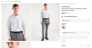 Camisas de Vestir Calvin Klein y Tommy Hilfiger en Oferta