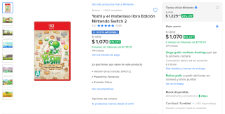 Yoshi Y El Misterioso Libro para Nintendo Switch 2 por $941 en Mercado Libre