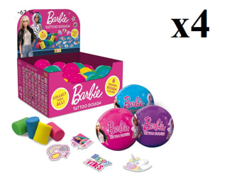 4 x Lisciani - Barbie Tattoo Dough - 100 g de plastilina con un tatuaje por 3.96€