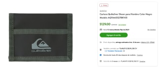Cartera Quiksilver Sheen por $129 | Walmart