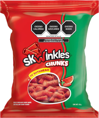 Skwinkles chunks dulce enchilado tiras sabor sandía 130g por $33 en Amazon