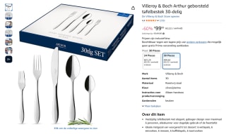 Villeroy & Boch Arthur geborsteld tafelbestek 30-delig voor €99,65 bij Amazon