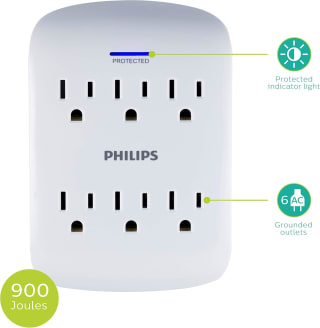 Philips SPP3466WA/37 Multicontacto de Pared (Packde 2) por $299 en Amazon