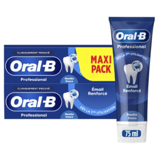 Lot de 2 dentifrice Professional Email Renforcé ORAL-B à 10,64€