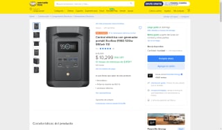 Central eléctrica Ecoflow E980 980wh $10,299 | Oferta Mercado Libre