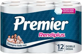 Premier Papel Higiénico Rendiplus 12 rollos (300 hojas) por $47 en Amazon