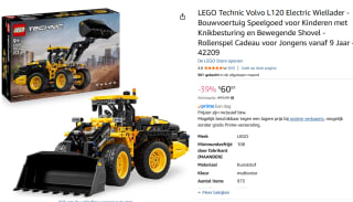 LEGO Technic Volvo L120 Electric Wiellader voor €60,91 bij Amazon