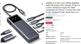 UGREEN Uno 6-In-1 Usb-C Hub USB hub - 6 voor €18,04 bij Amazon