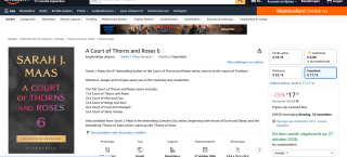 A Court of Thorns and Roses 6 voor €17,15