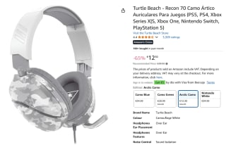 Turtle Beach Recon 70 - Gaming Headset voor €12,30 bij Amazon