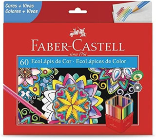 Faber-Castell Lápices de Color Hexagonal (60 lápices) por $285 en Amazon