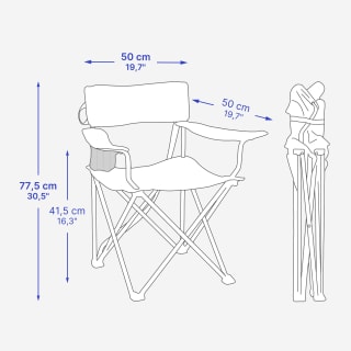 Chaise de camping avec accoudoir, pliante et confortable à 12,99€