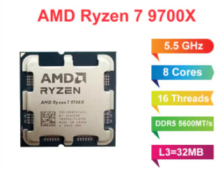 Procesador AMD Ryzen 7 9700X 5,5 GHz 8 núcleos por 212.44€