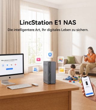 LincPlus LincStation E1 4-Bay NAS voor €179 bij LincPlus
