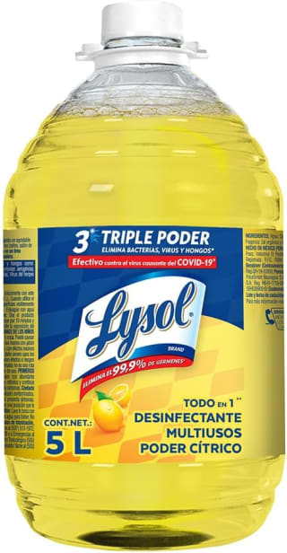Lysol Limpiador Desinfectante Multiusos Citrus 5L por $81 | Descuento Amazon