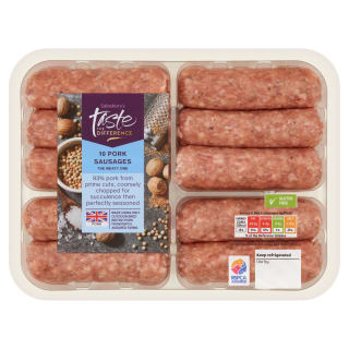 Sainsbury's Pork Sausages, Taste the Difference x10 667g for £2.37 at Sainsbury's