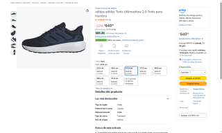 Adidas Tenis Ultimashow 2.0 Hombre por $840 | Oferta Amazon