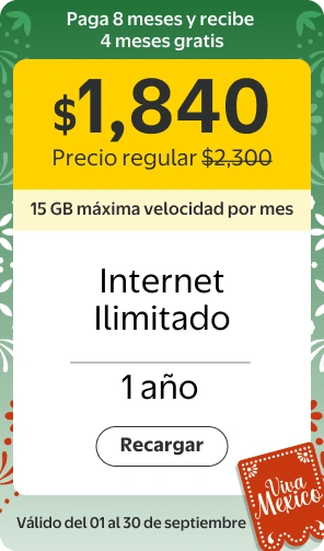 Paga 8 meses y recibe 4 meses gratis en paquetes Bait