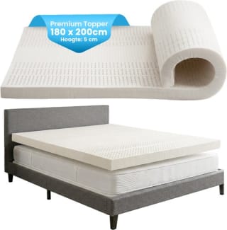 Qualyliving™ Latex Matras Topper 180x200cm (5 cm) voor €59,95 bij Bol