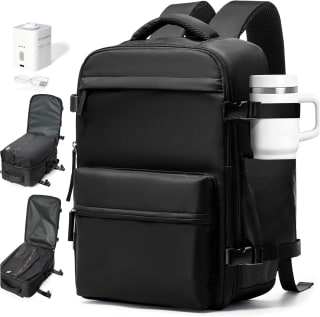 Vacuum Backpack Travel Bag With Pump for £20.99 at Amazon