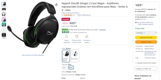 Audífonos HyperX CloudX Stinger 2 Core por $489 | Amazon