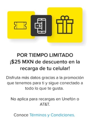 $25 de descuento en Recarga | Mercado Pago