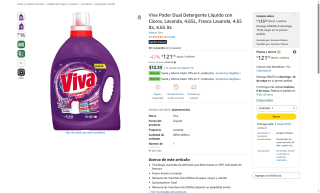 Detergente Viva Poder Dual por $122 | Oferta Amazon