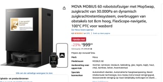 Mova V60 Mobius robotstofzuiger voor €999 bij Amazon