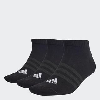 Adidas Unisex Thin and Light Sportswear Low-Cut Socks 3 Pairs, Black/White, 6.5-8
